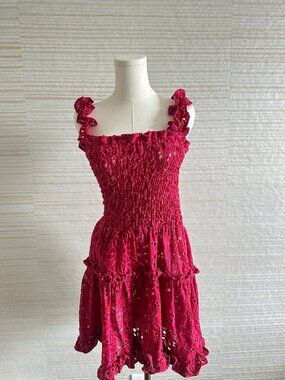 Waimari Eva Mini Dress Burgundy